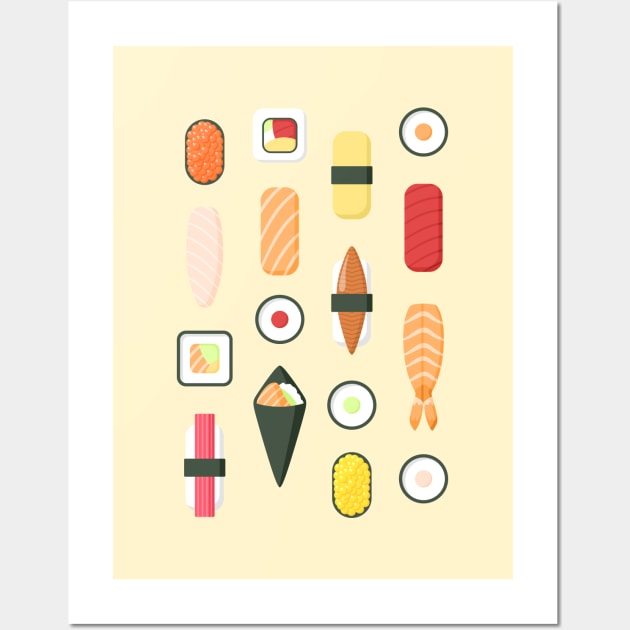 All The Sushi Wall Art by sombrasblancas